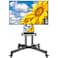Mount Mobile TV Stand With Wheels Heavy Duty Universal Rolling TV Cart Fits Most 32&rdquo; &ndash; 75&rdquo; LED LCD TVs with Shelf and Mount Black