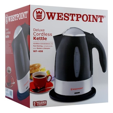 West Point Deluxe Cordless Kettle WF-408 Black 1 lt
