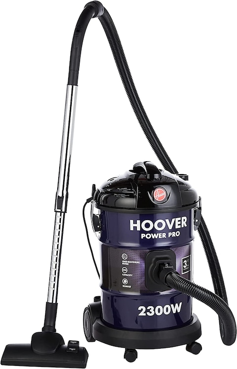 Hoover Power Pro Tank Vac Vacuum Cleaner 2300W Purple, 22L, Ht85-T3-Me