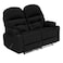 In House Velvet Double Cinematic Recliner Chair With Cups Holder - Black - NZ80