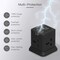 Gzar Tower Extension Cord Power Strip Cube/Lead with 4 Outlets Sockets and 3 USB Ports   5 Ft/1.5M Power Cord Phone &amp; Desktop Charging Station, Compact Portable For Travel, Home &amp; Office (Black)