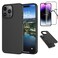 HYX (1+1) For iPhone 15 Pro Case with Screen Protector, Liquid Silicone Soft Gel Rubber Slim Microfiber Lining Cushion Texture Cover Shockproof Protective Case For iPhone 15 Pro With Screen Protector
