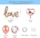 Party Time 13pcs Rose Gold Romantic Love Foil Balloon Set Heart Confetti Balloons for Occasions, Party Supplies - Wedding Engagement Bridal Shower Valentines Day Balloon Decoration