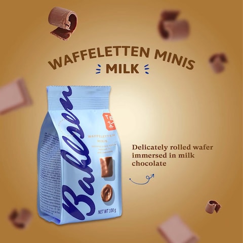 Bahlsen Choco Friends X-Tra Chocolate Mini Crunchy Wafer Rolls 100 gr