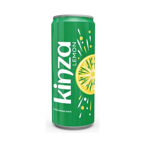 Buy Kinza Carbonated Drink Lemon Can 250ml Online | Carrefour Qatar