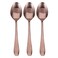 Crystal Stainless Steel Tea Spoon 16cm  3 Pieces - Rose Gold