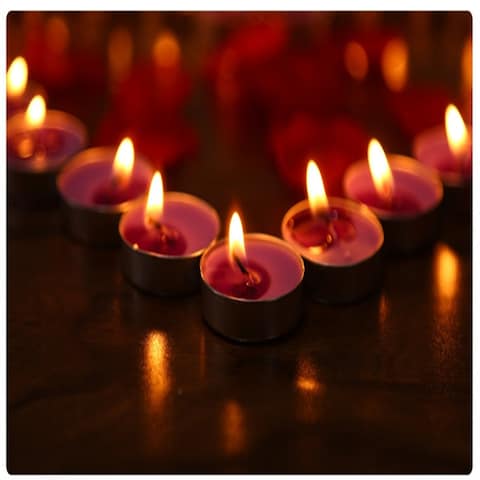 Sanbo-100 Pieces Tea light Candles Red 4x2inch
