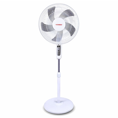 STARGOLD 16 Inch Electric Pedastal Fan 60W 3 Speeds Rotary Switcher 5 Blade Speed Controller Ideal for Office Bedroom Study Room Living Room
