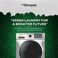 Bompani 8kg Front Load Washer, Electromagnetic Lock, BLCD Inverter Motor, LED Display, Stainless Steel Drum, 1400 RPM Spin Speed, 16 Programs, Compact Design, 1-Year Warranty, BO3003BI2878SS, Silver