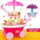 Samdone Playset Toy Candy Ice Cream Car Toys Pretend Play Set Toy Pink Fun Toys 39 Pieces For Girls Gift