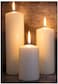 Generic Beautiful White Pillar Candles (Pack Of 3 Unit)