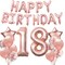Rose Gold Birthday Party Decoration Happy Birthday Banner Rose Gold and Confetti Balloon Birthday Party Decorations Unique Decorations for 18th 21st 30th 40th 50th Birthday&hellip; (18th Birthday)&hellip;