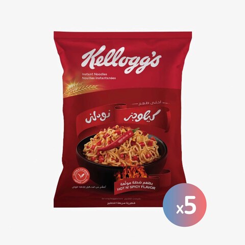 Kellogg&#39;s Noodles with Hot and Spicy Flavor - 70 gram - 5 Packs