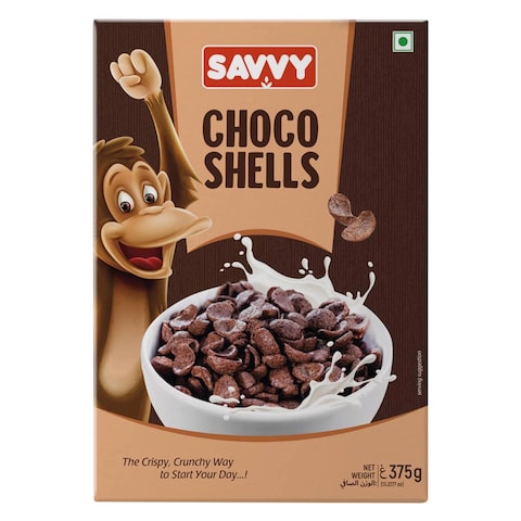 SAVVY CHOCO SHELLS CEREAL 375G