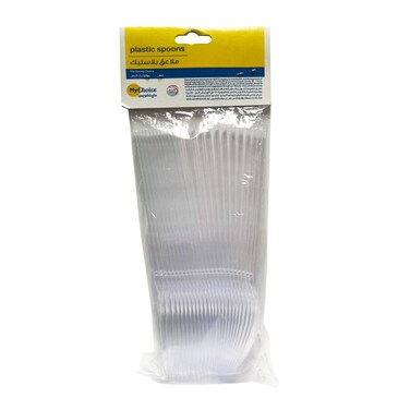 ماى تشويس طقم ملاعق بلاستيك - 25 ملعقة - شفافة
