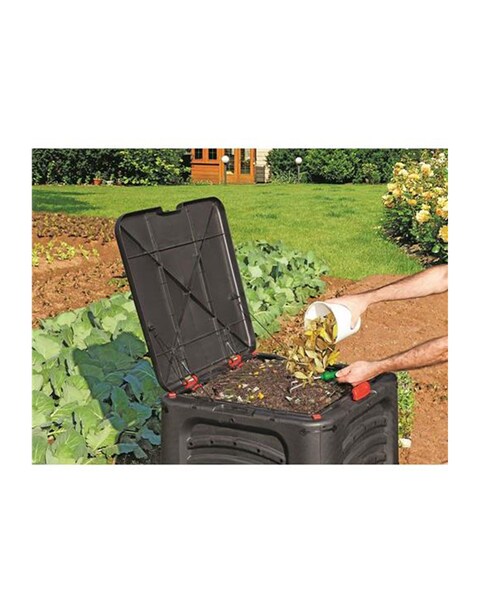 Trapp Brazil Garden Composter Bin (435Liter) Large Compost Bin - Create Fertile Soil, Easy Assembly, Lightweight, Outdoor Compost Box (70 x 80 x 70 cm)