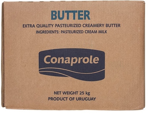 Conaprole Butter Unsalted 82% Block 25Kg Frozen