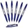 Pilot FriXion Ball 0.7mm Erasable Gel Pens Fine Point Blue Ink Pack Of 6