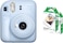 Fujifilm Instax Mini 12 Instant Camera - Pastel Blue + 2 Pack Film