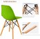 Modern Dining Chairs, Armless Side Chair, Casual Shell Chair, Eames Style Chair, Plastic Chair with Wooden Legs, for Home Office Hotel Bistro Cafe Restaurant, Set of 4 (Green)