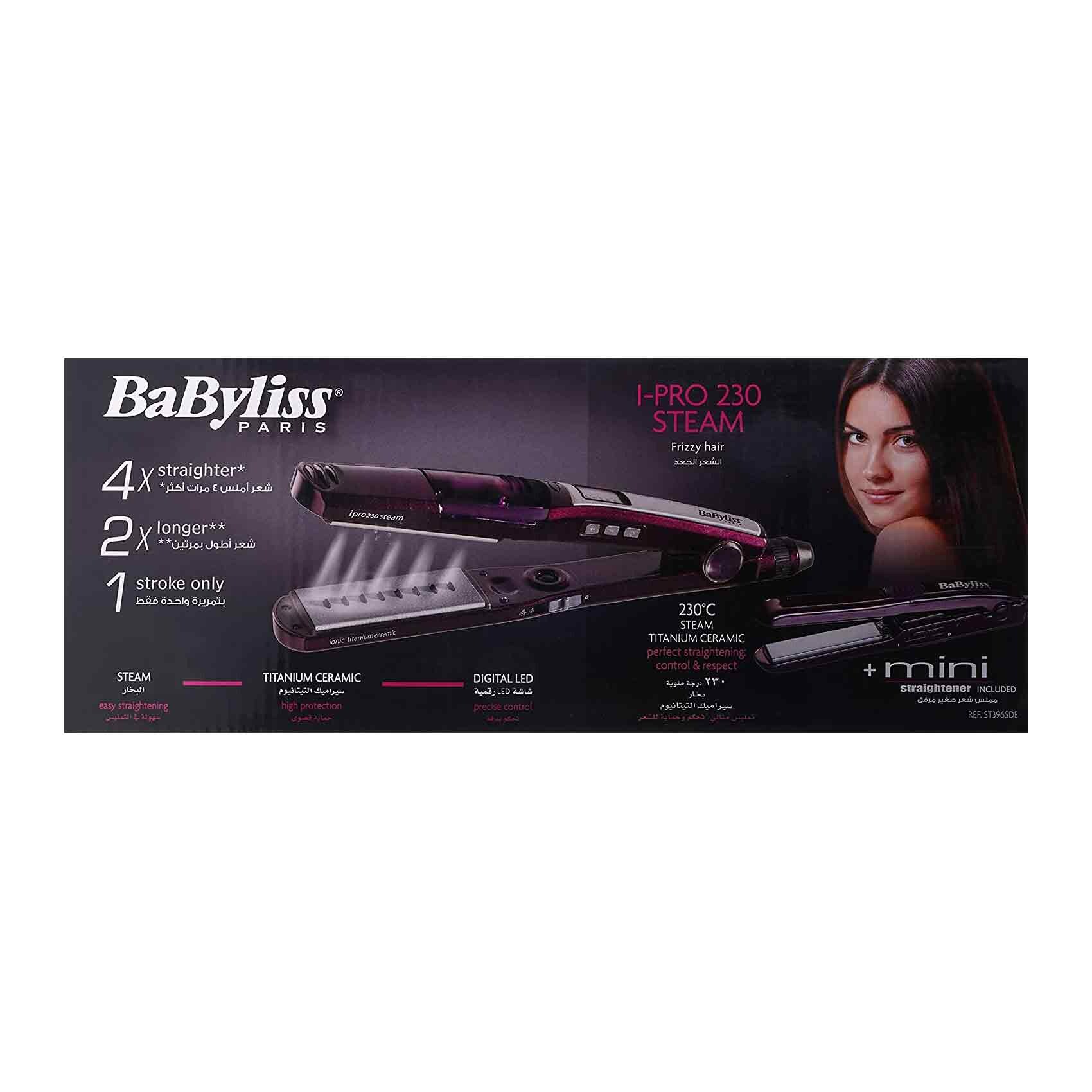 Titanium Ceramic Babyliss St396e Ipro Steam Straightener Babyliss