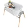 Teknum 3 - IN - 1 Baby Rocker Bassinet / Infant Crib w / Mosquito net - White
