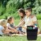 Generic-Car Trash Can Automotive Garbage Can with Lid Foldable Vehicle Trash Bin Container with Storage Pockets Waterproof &amp; Leakproof Black