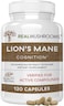 Real Mushrooms Lion's Mane Cognition Capsules (120 Pieces)