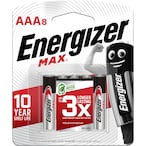 Buy Energizer Max AAA Alkaline Batteries (E92BP) - Pack of 8 in UAE