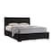 In House Lombardia Velvet Bed Frame - Queen - 200x150 cm - Black