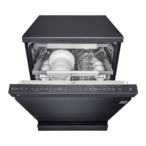 LG QuadWash Steam Dishwasher DFB325HM Matte Black 9.5L