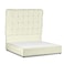 In House Al Shahba Velvet Bed Frame - King - 200x200 cm - Ivory