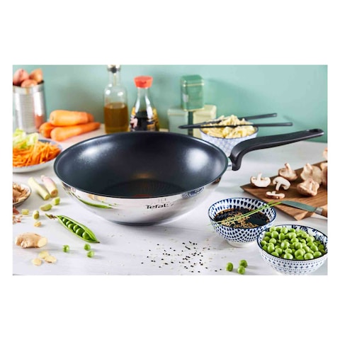 Tefal Primary Wok Pan Stainless Steel 28Cm