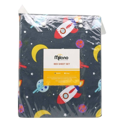 MILANO 4PC BEDSHEET M/FIBER PLAD QN