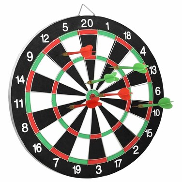 لوحة رمي السهام مع 6 اسهم - 29 سم