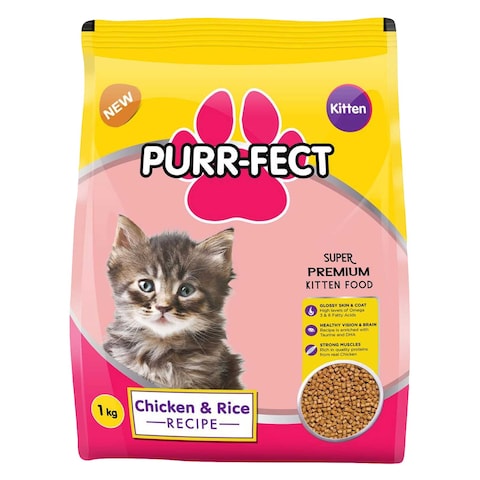 Purr-fect Super Premium Chicken And Rice Kitten Cat Food 500g