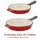 Tramontina Enameled Cast Iron Skillets, Pack of 2 Set - 10 &amp; 12 Inches