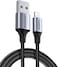 UGREEN USB-A to Lightning MFI Cable Alu Case with Nylon Braided   2m BK