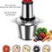 Electric Meat Grinder Household Grinder Food Chopper Stainless Steel Pure Copper Motor Meat Fruit And Vegetable Minced For Home And Commercial Use,2L