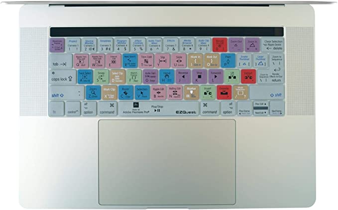 إيزكويست Ezquest Adobe Premiere Pro Keyboard Cover For 13 And 15 MacBook Pro With Touch Bar usb