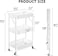 Sky-Touch 3 Tier Foldable Metal Rolling Utility Cart Organizer, 46X30X76Cm, Multipurpose Organizer Trolley With Casters For Kitchen, Bedroom, Bathroom, Office, Laundry Room And Garage, White