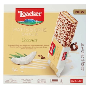 Loacker Patisserie Snack Wafer Bar Coconut 63g