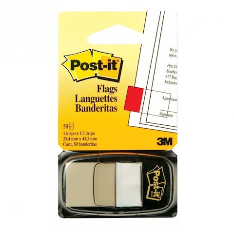 Post-It 3M Flag White 680-6, 50 Flags/Pack, L 2.54 x B 4.32 cm