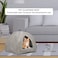 Cat bed for indoor cats, a Triangle cat cave with removable soft cushion, 2-in-1 comfortable pet bed, Suitable for small pets like kittens, rabbits, and small dogs 55 cm (Grey)