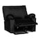 In House Velvet Rocking &amp; Rotating Recliner Chair - Black - H1