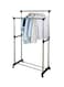 Double Pole Garment Rack Silver/Black