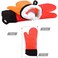 Rjjx Home 2Pcs Silicone Kitchen Oven Mitt Glove Potholder With Extra Long Canvas Sleeve Stitching For Grilling Bbq Silicone Bake Gloves (Color : 2Pcs Red)