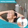 Showay Handheld Shower Head, High Pressure With Water Saving 3 Modes Settings Detachable Filter Shower Head For Hair &amp; Skin With Replaceable Mineral Balls, Clear Shower Head, Shower01