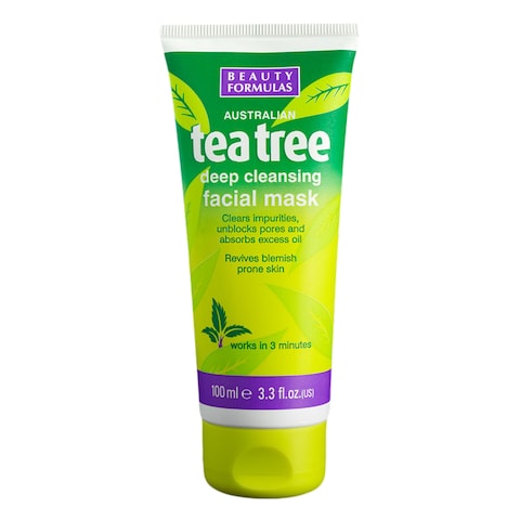 Beauty Formulas Tea Tree Deep Cleansing Facial Mask Green 100ml
