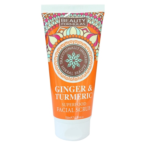 Beauty Formulas Ginger And Turmeric Superfood Facial Scrub Orange 150ml